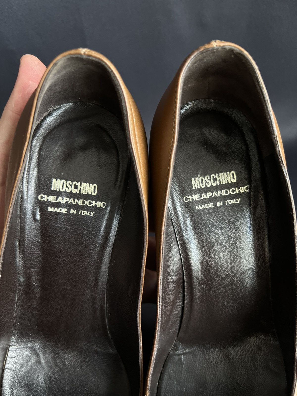Moschino Moschino Cheap&Chic Leather Heels Brown Size US 7 EU 37 1/2 Size US 7 / IT 37 - 4 Thumbnail