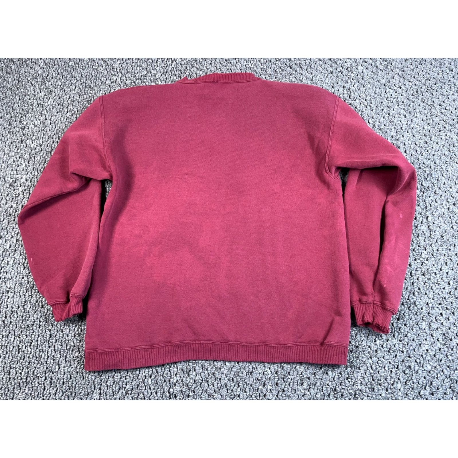 Vintage VTG Black Lake Michigan Sweatshirt Adult Medium Dark Red Crewneck Time Out Logo US Made 90s City Nature Outdoor Retro Mens Size US M / EU 48-50 / 2 - 2 Thumbnail