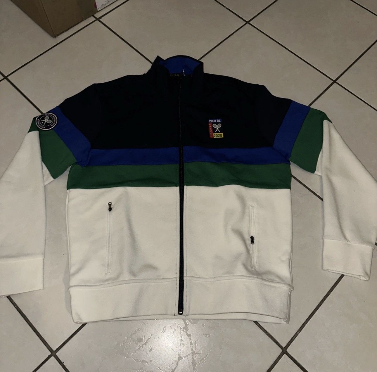 Polo Ralph Lauren Polo Ralph Lauren Wimbledon Tennis Double-Knit Track Jacket Size US L / EU 52-54 / 3 - 1 Thumbnail