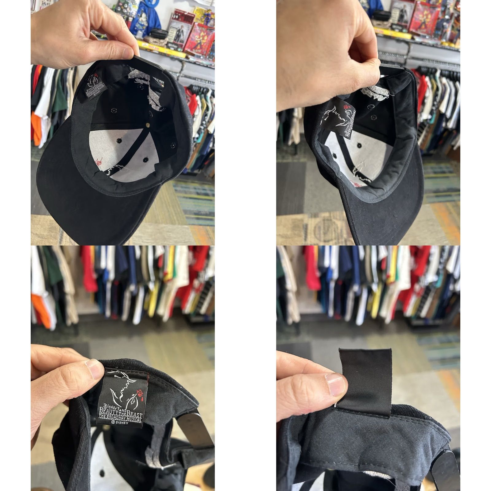 Disney VINTAGE Disney Beauty And The Beast The Broadway Musical Snapback Hat Cap 90s Unisex Adults One Size Black Baseball Cap Hat Size ONE SIZE - 8 Thumbnail
