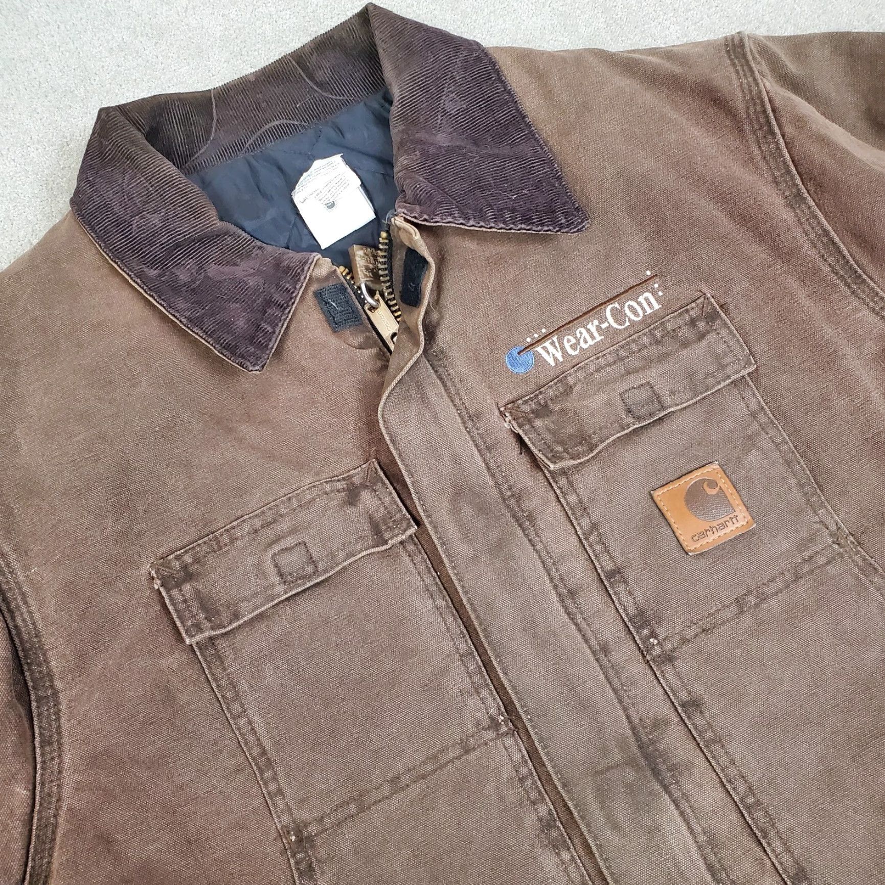 Carhartt Carhartt Jacket Mens 2XL Brown Duck Canvas Quilt Lined Coat Work C26CHT USA Size US XXL / EU 58 / 5 - 2 Thumbnail