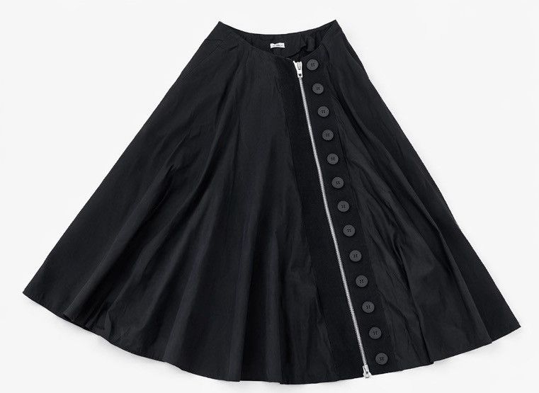 Miu Miu Miu Miu Vintage Black Maxi Skirt with Button Zip Detail Size 27" / US 4 / IT 40 - 1 Thumbnail