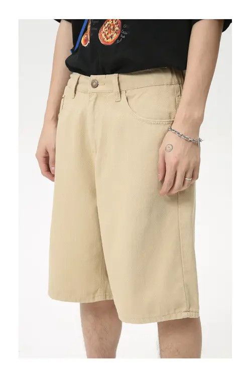 VIBE Simple solid color casual straight denim shorts Size US 32 / EU 48 - 6 Thumbnail