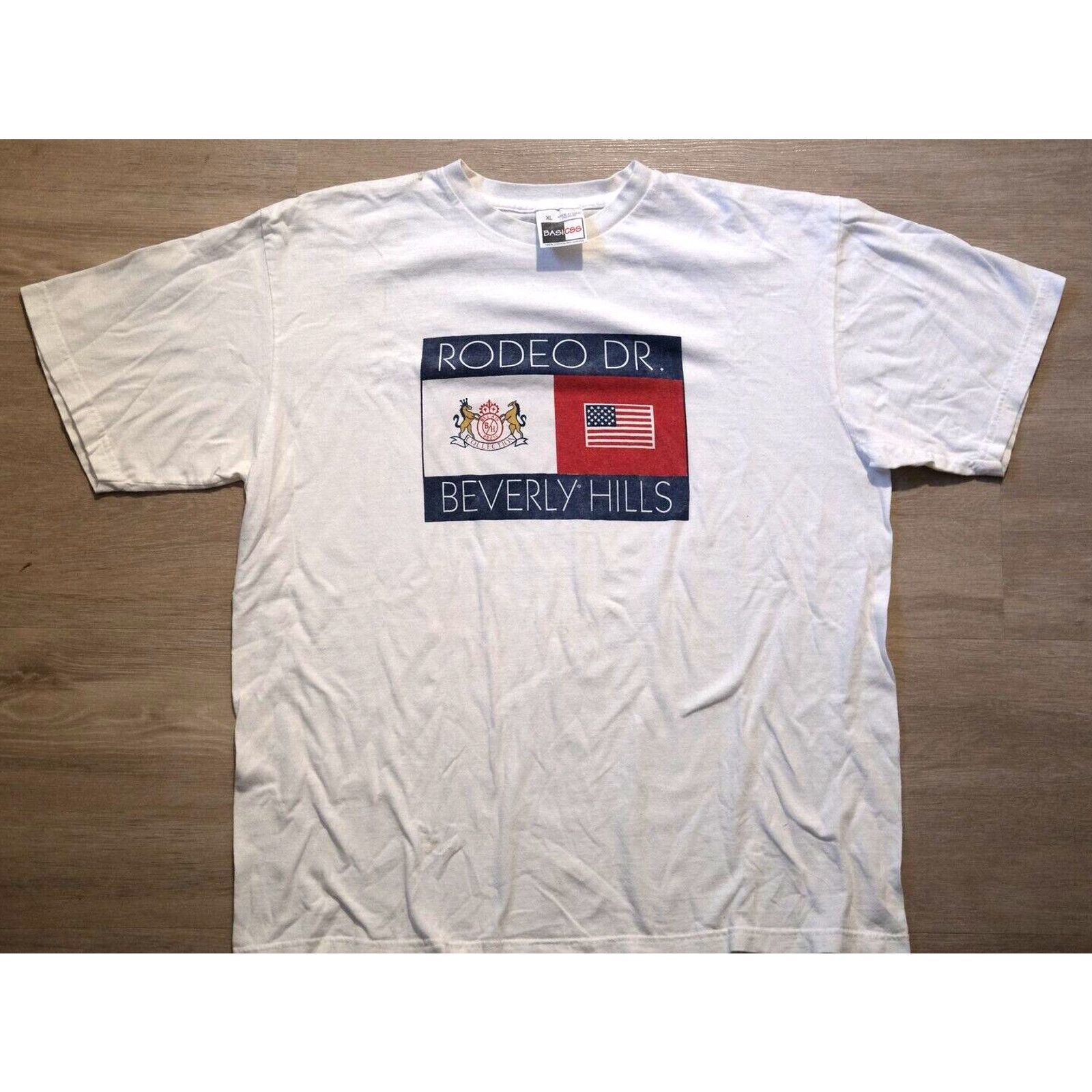 Other Vintage 1990s BASICSS Rodeo Dr Beverly Hills T-Shirt XL Size US XL / EU 56 / 4 - 1 Thumbnail