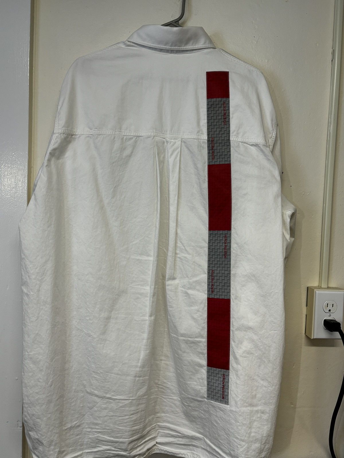 Heron Preston Heron Preston stripe-detail popeline shirt Size US XL / EU 56 / 4 - 2 Thumbnail