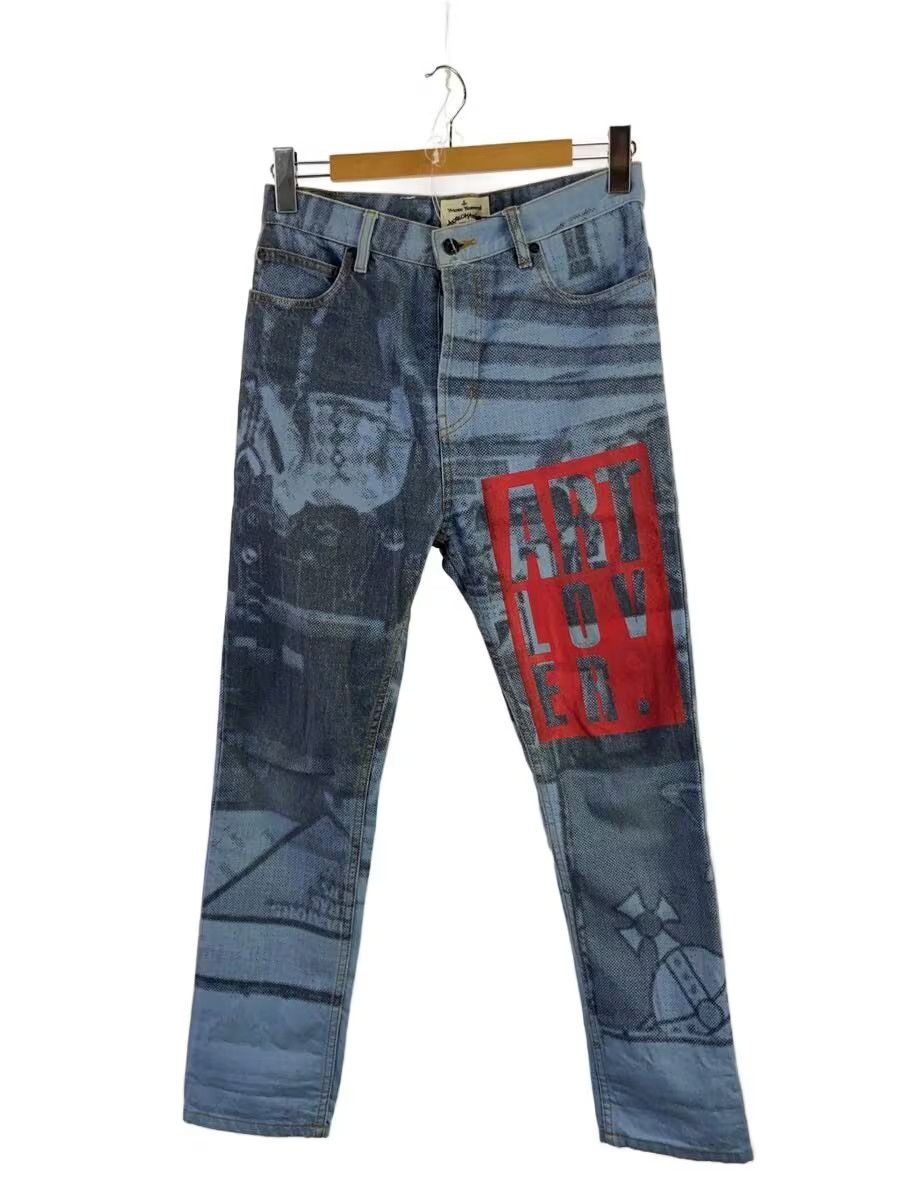 Vivienne Westwood Art Lover Piccadilly Circus Printed Denim Jeans Size US 29 - 1 Thumbnail