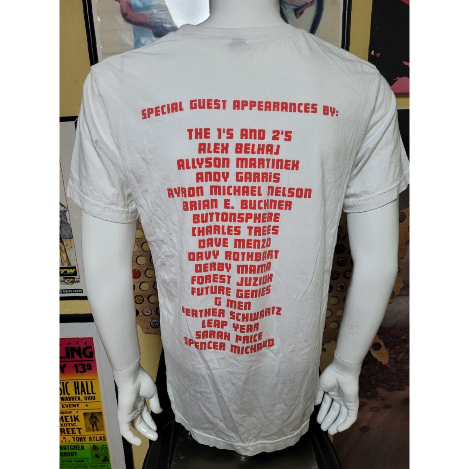 Vintage Jam For Japan Savas Ann Arbor Concert T Shirt Large Canvas 100% Cotton White Crew Neck Short Sleeve Graphic Tee Mens Band Music Button(s)phere Size US L / EU 52-54 / 3 - 3 Thumbnail