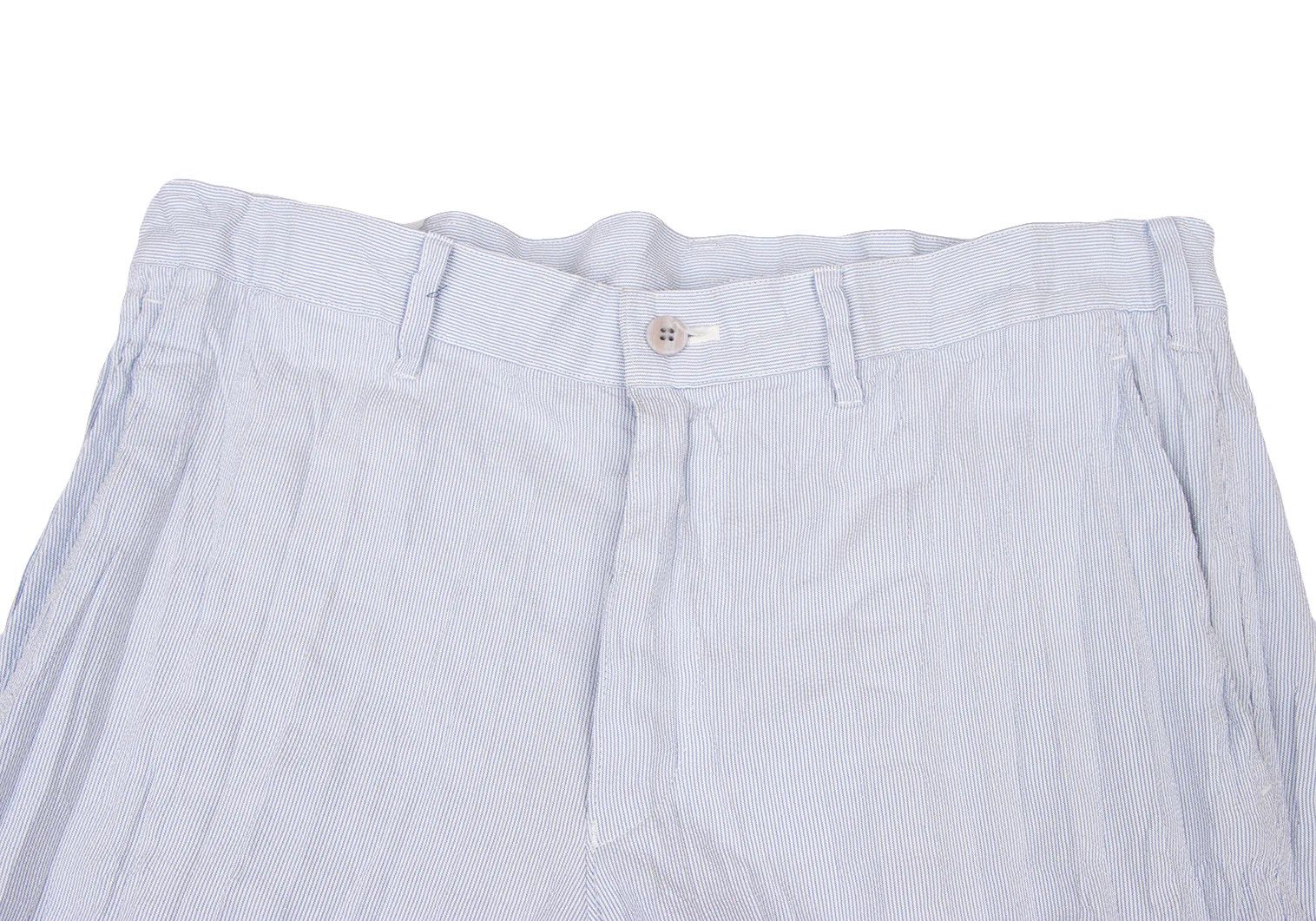 Issey Miyake Pleated Stripe Pants in Blue and White Size US 30 / EU 46 - 4 Thumbnail