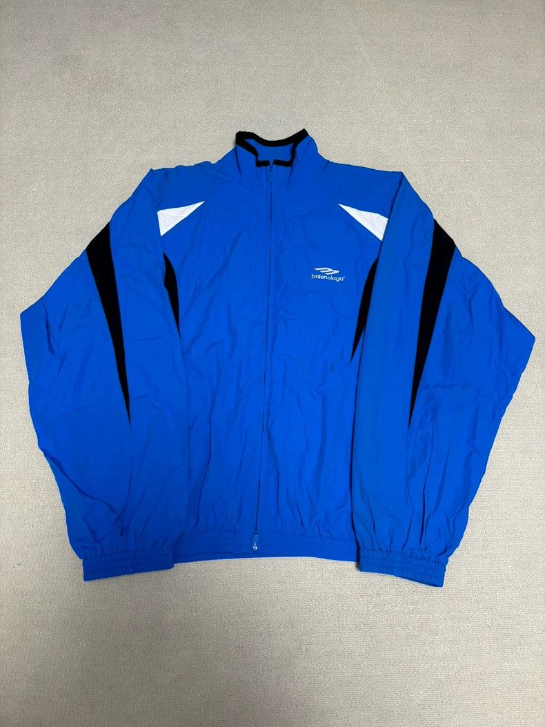 Balenciaga Balenciaga 23fw blue and black 3 B sports tracksuit blazer Size US M / EU 48-50 / 2 - 1 Thumbnail