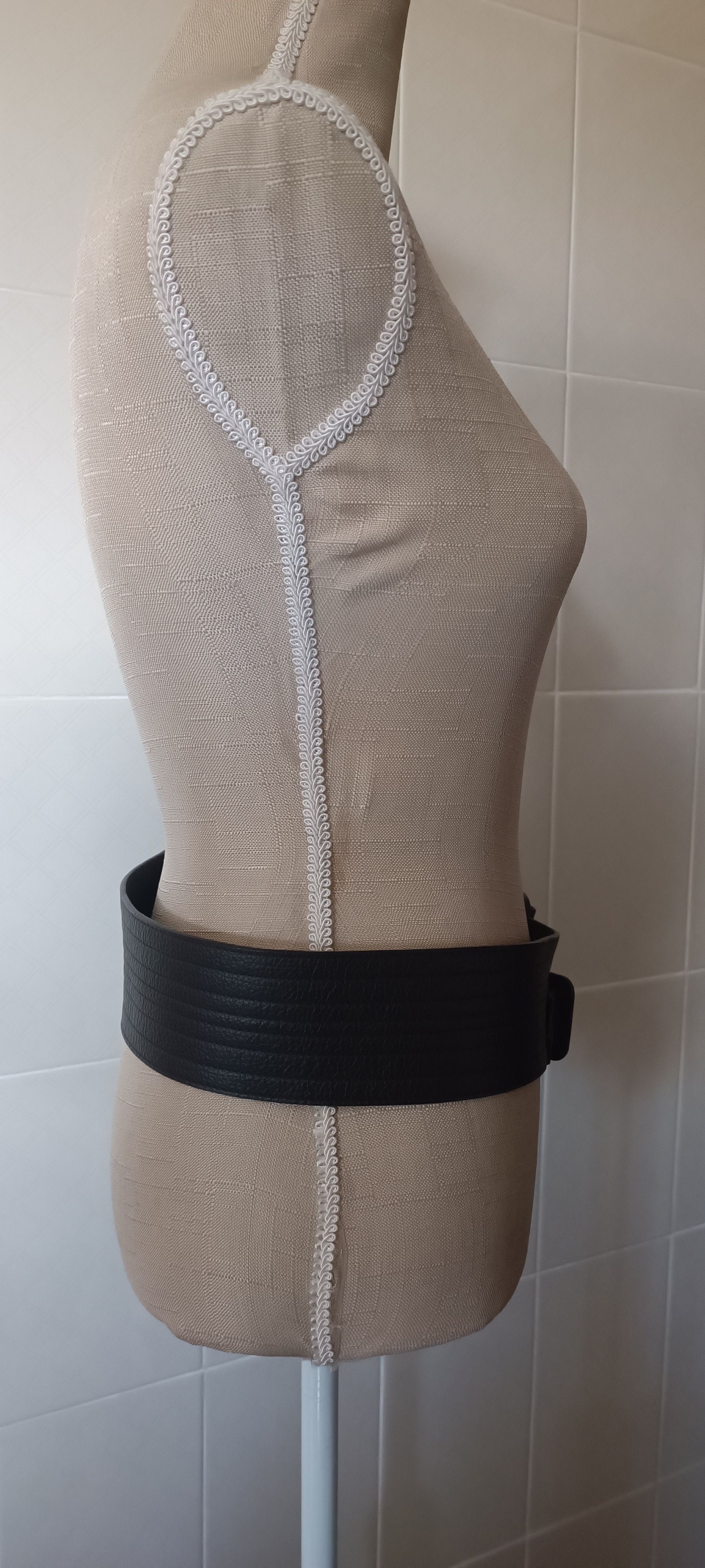 Jean Paul Gaultier 2 overlapping belts in dark brown leather Size ONE SIZE - 7 Thumbnail