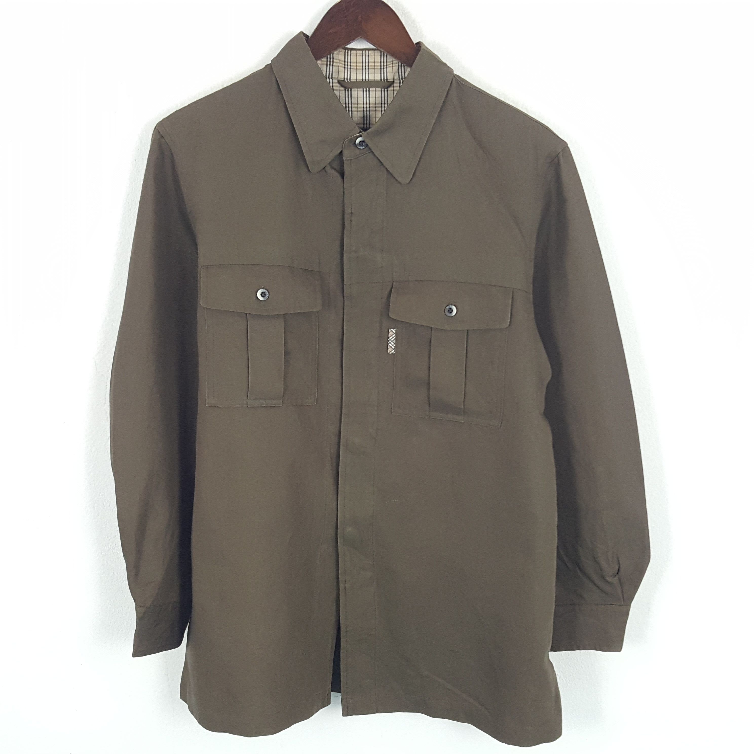 Burberry × Japanese Brand × Vintage Vintage Burberry London Custom Art Worker Button Up Shirt Size US L / EU 52-54 / 3 - 3 Thumbnail
