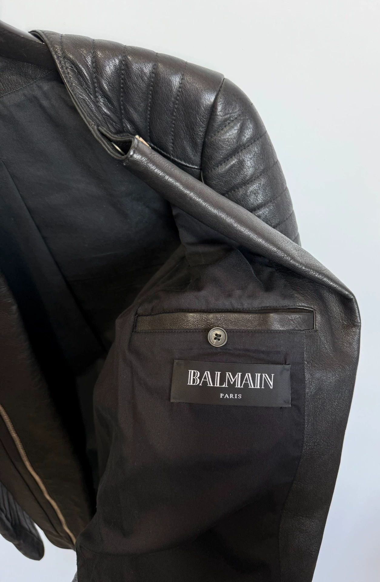 Balmain Balmain Double Zip Biker Jacket White Tag 44 Size US S / EU 44-46 / 1 - 8 Thumbnail