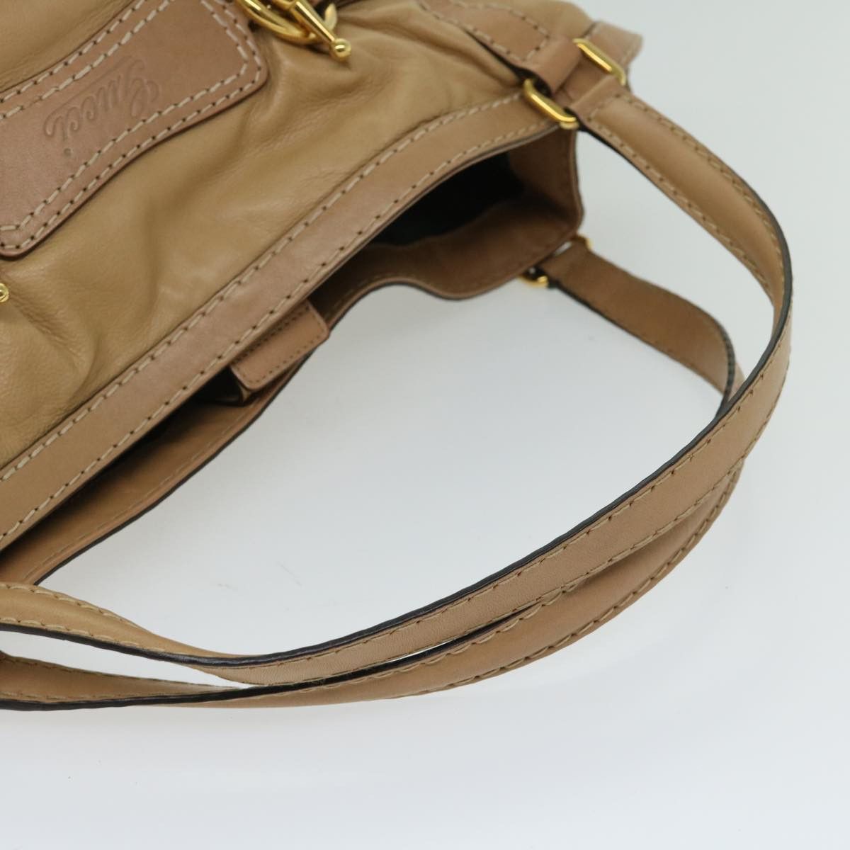 Gucci GUCCI Horsebit Shoulder Bag Leather Beige Size ONE SIZE - 7 Thumbnail