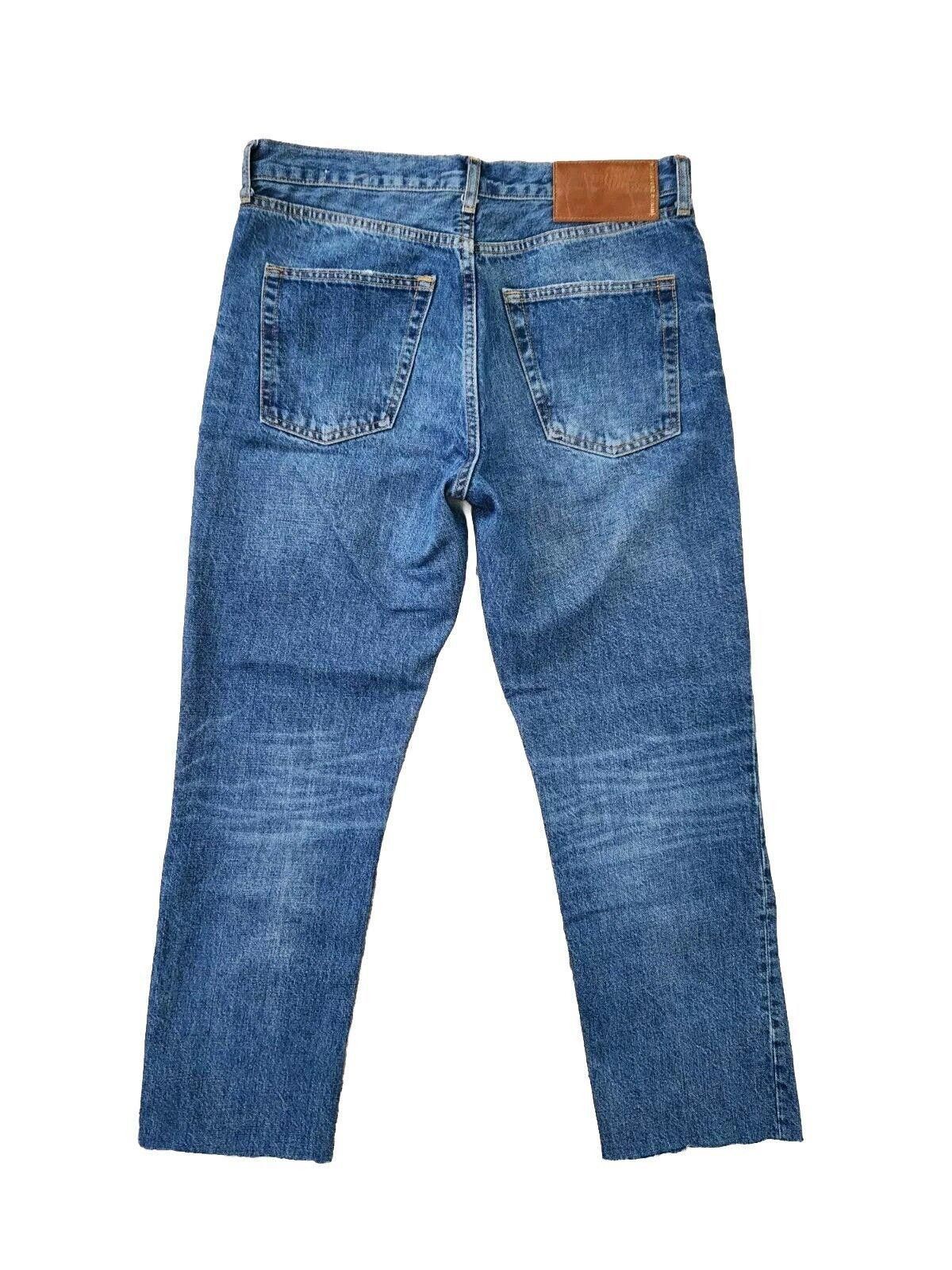 Zara Zara Jeans Slim Straight Raw Hem Size 34 Womens 12 Eur 40 Size 30" / US 8 / IT 44 - 3 Thumbnail