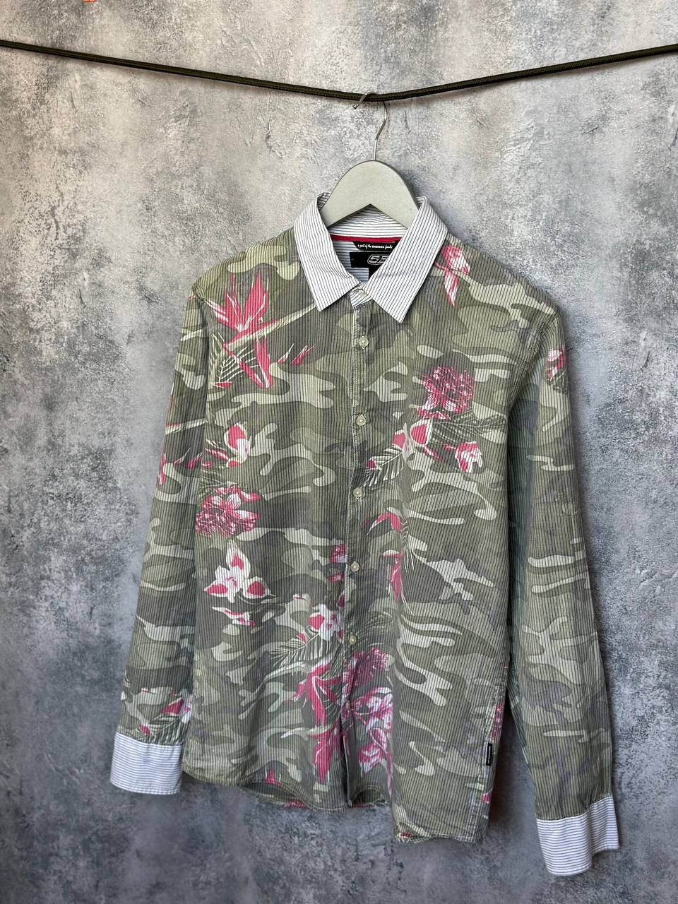 Diesel Diesel Fiftyfivedsl Rare Flowered Shirt Striped Button Up LS Size US M / EU 48-50 / 2 - 1 Thumbnail