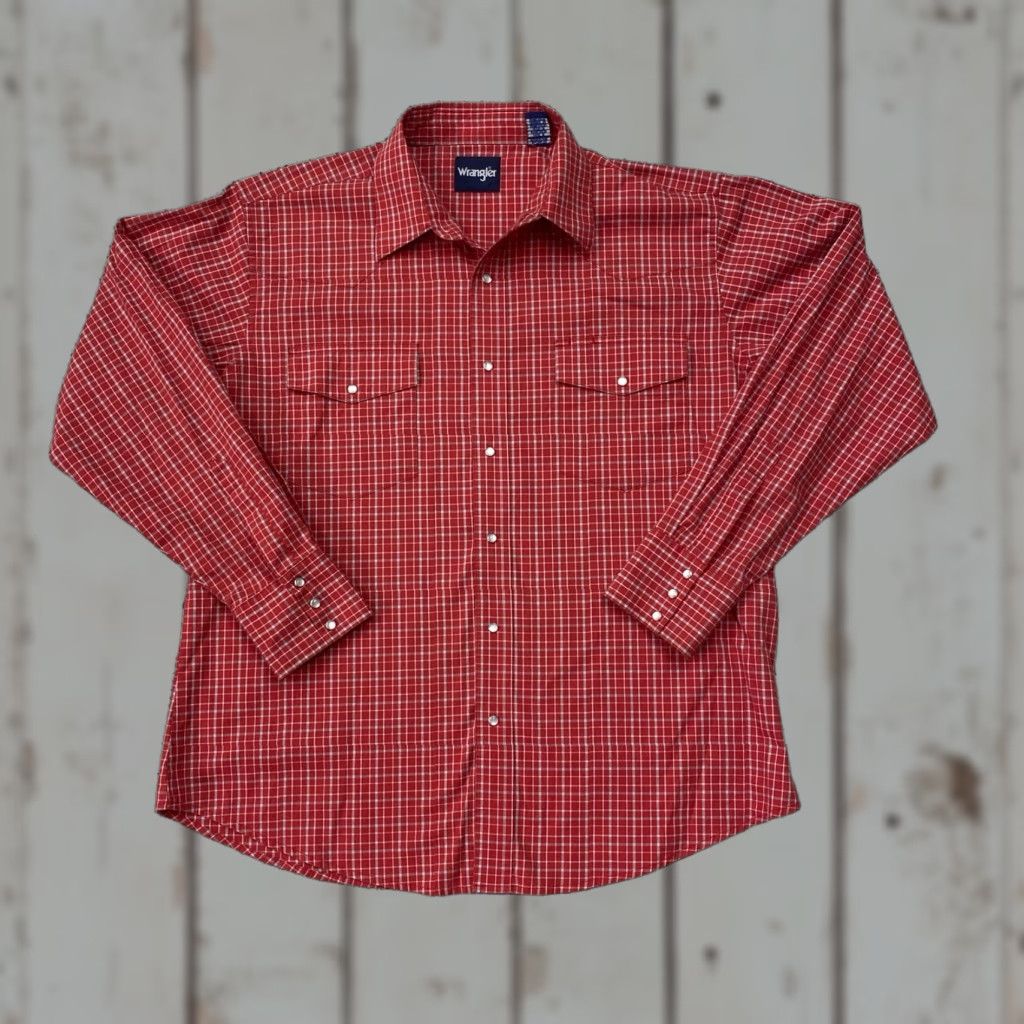 Wrangler VINTAGE Wrangler Western Shirt Mens XL Striped Long Sleeve Pearl Snap Rodeo Cowboy Size US XL / EU 56 / 4 - 1 Thumbnail