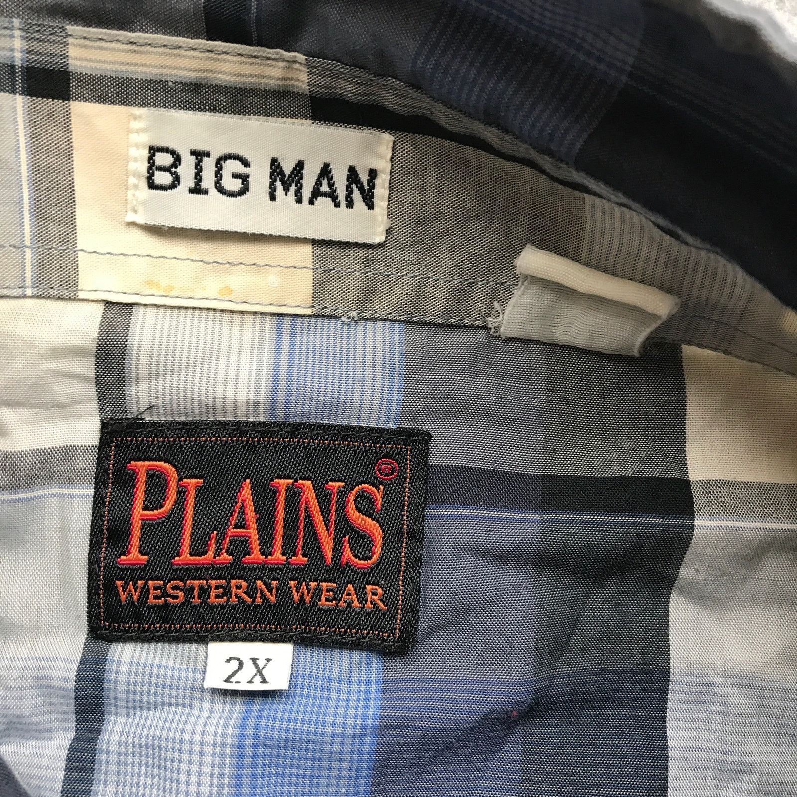 Other VTG Plains Western Wear Big Man Button Up Plaid Shirt 2X Size US XS / EU 42 / 0 - 3 Thumbnail