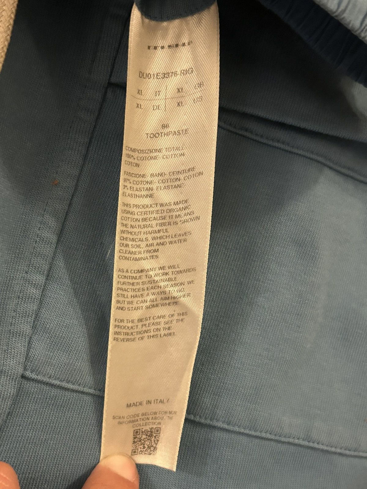 Rick Owens Drkshdw Rick Owens Toothpaste/ Blue Creatch Sweatpants Size US 37 - 3 Thumbnail