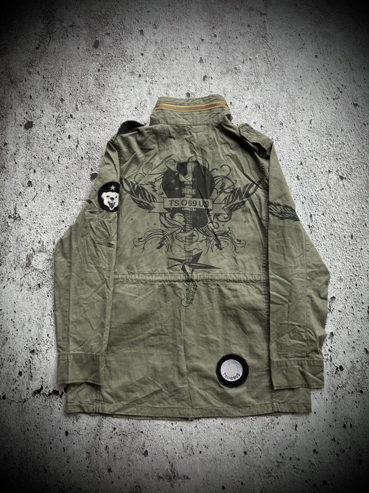 Hysteric Glamour 2000's TS O69 US Guitar Military army jacket Size US M / EU 48-50 / 2 - 1 Thumbnail
