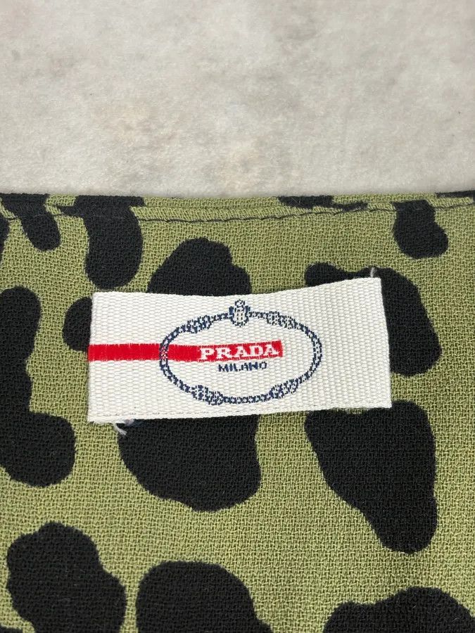 Prada SS2012 Prada Green & Black Leopard Skirt Size 28" / US 6 / IT 42 - 11 Thumbnail