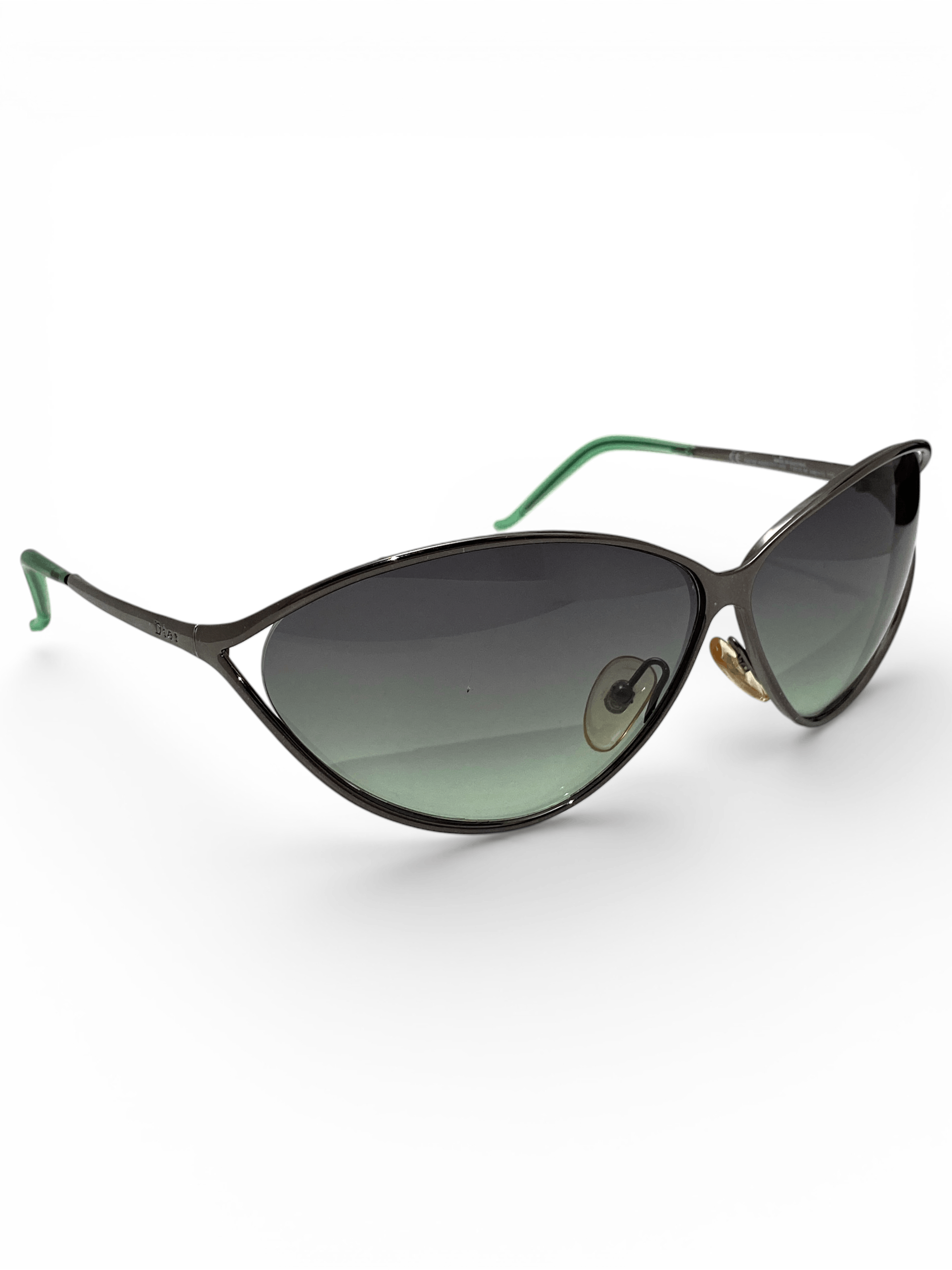 Dior Dior Logo Silver Rimless Cat Eye New American Sunglasses Y2K Size ONE SIZE - 2 Thumbnail