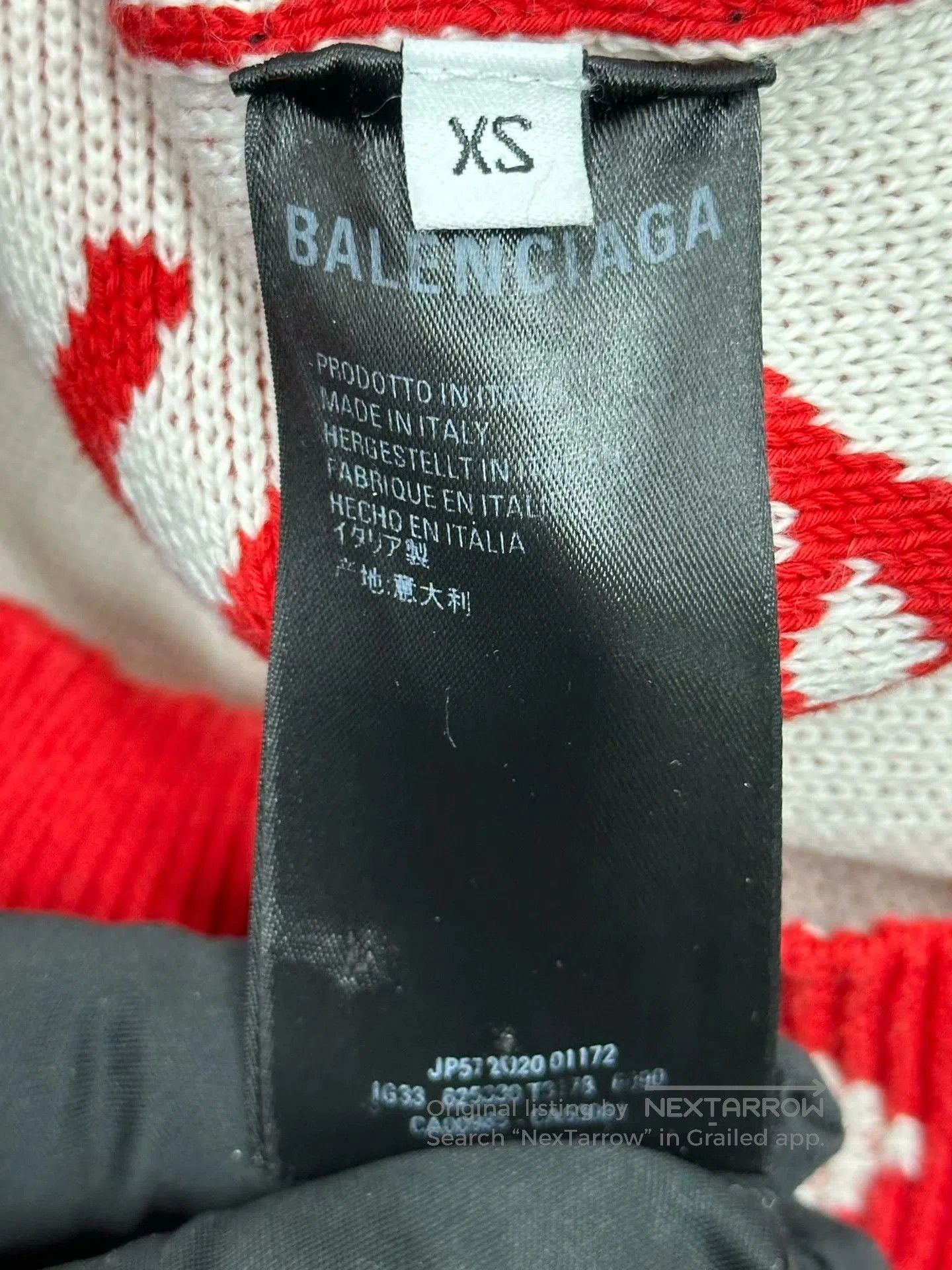 Balenciaga Balenciaga Red Bullet Screen Printed Logo Knit Cardigan| Size US XS / EU 42 / 0 - 4 Thumbnail