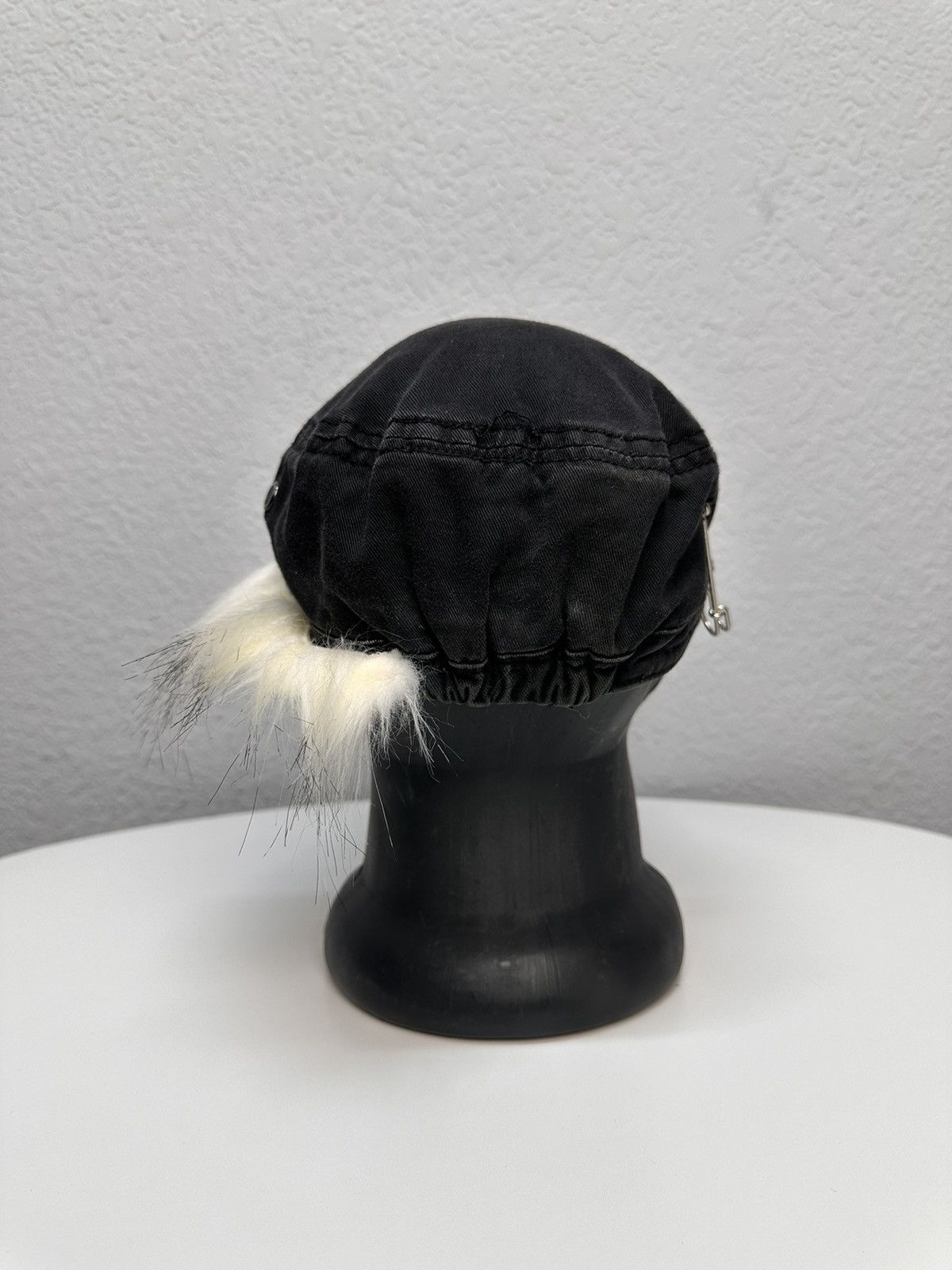 If Six Was Nine Japan Vintage Ifsixwasnine knit hat Lgb fur Rabbit Cap Goose Size ONE SIZE - 7 Thumbnail