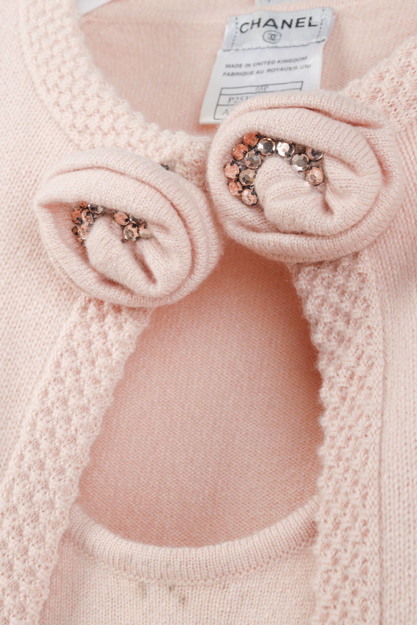 Chanel Chanel SS/05 Light Pink Cashmere Rosette Sweater Twinset Size M / US 6-8 / IT 42-44 - 8 Thumbnail