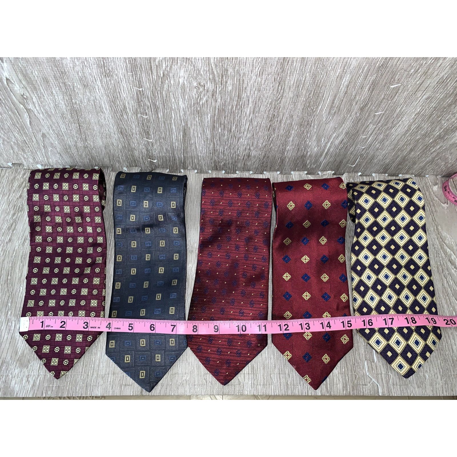 Jos. A. Bank Lot of 5 Jos. A. Bank Men's Corporate Silk Ties Geometric Size ONE SIZE - 2 Thumbnail