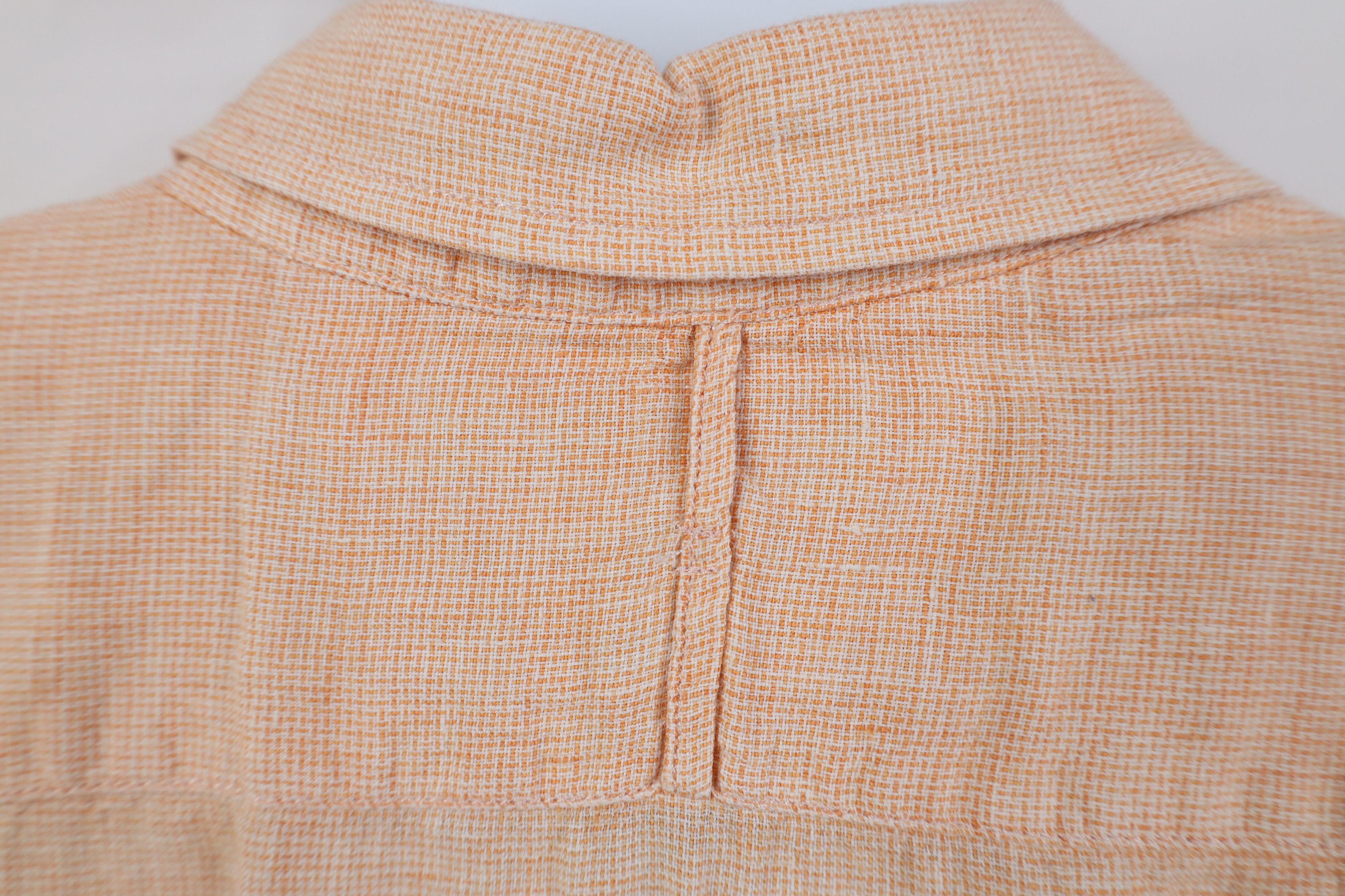 Banana Republic Banana Republic Linen Knit Collared Button Down Shirt Orange Size US XL / EU 56 / 4 - 10 Thumbnail