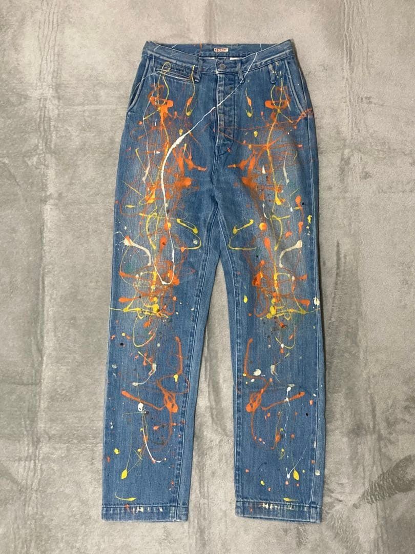 KAPITAL Paint Denim Pants Jeans