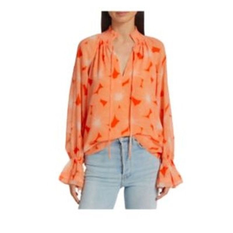 Ramy Brook Ramy Brook “Clark” Floral Long Sleeve Blouse – NWT Size XS / US 0-2 / IT 36-38 - 10 Thumbnail