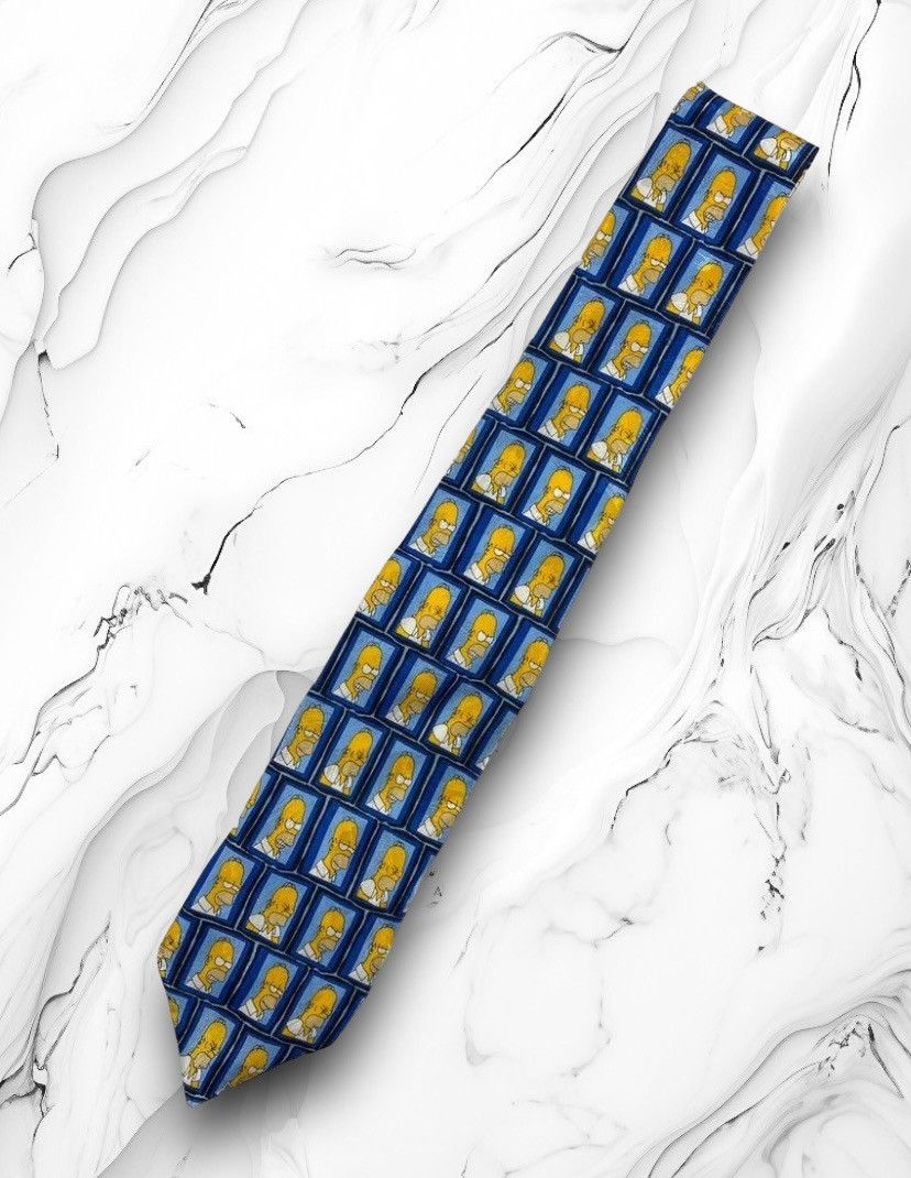 The Simpsons × Vintage Mens Vintage The Simpsons Homer Tie Size ONE SIZE - 1 Thumbnail