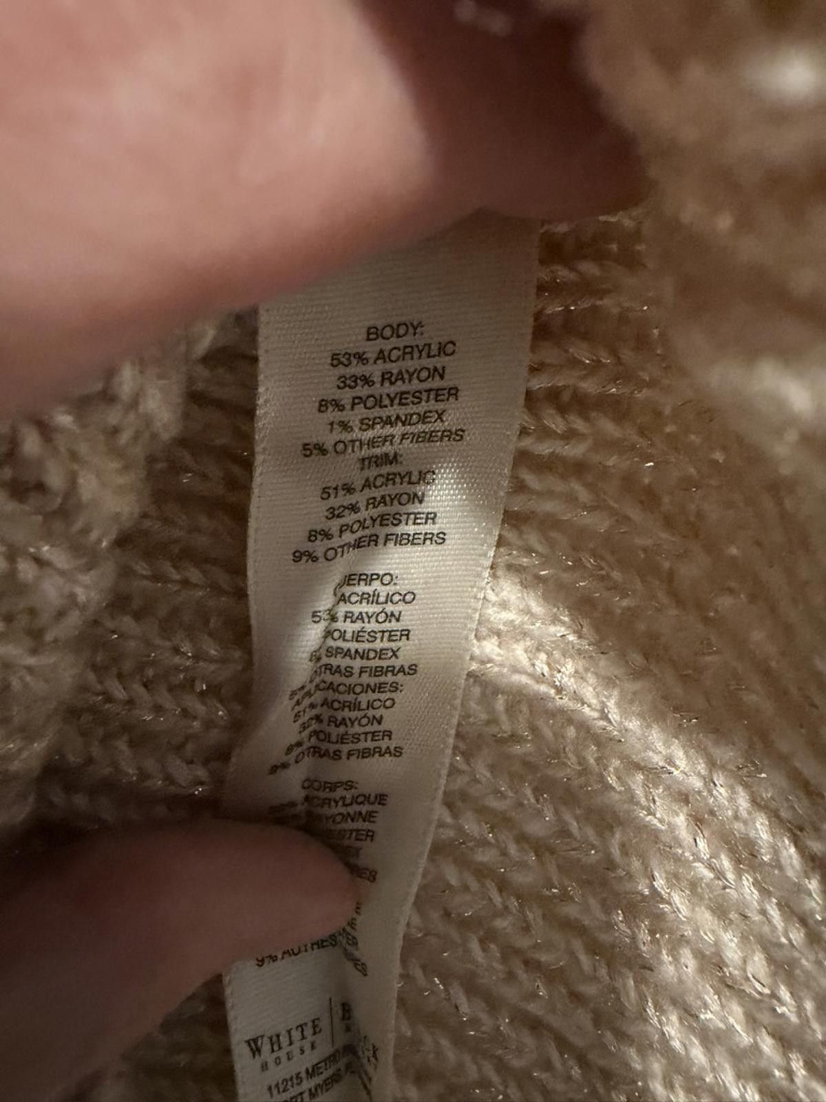 Other White House Black Market Beige Knit Sweater, Size M Size M / US 6-8 / IT 42-44 - 3 Thumbnail