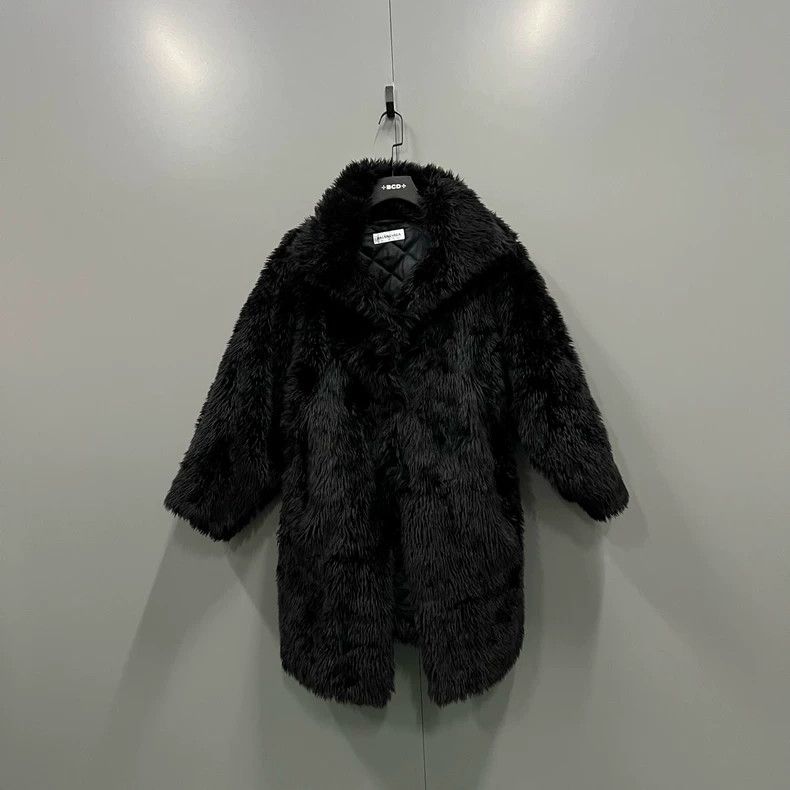 Balenciaga size 34 Fur cotton overcoat