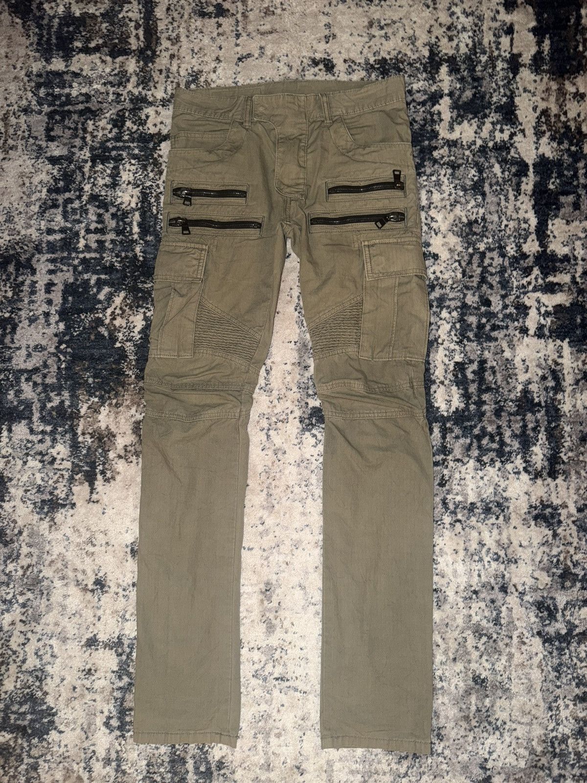 Balmain Balmain 4 Zipper Cargo Pants Size US 27 - 1 Thumbnail