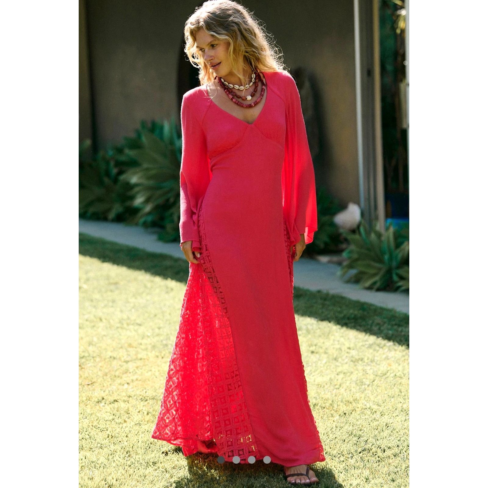 Free People Free People Hazel Maxi Dress Tart Berry size M Size M / US 6-8 / IT 42-44 - 3 Thumbnail
