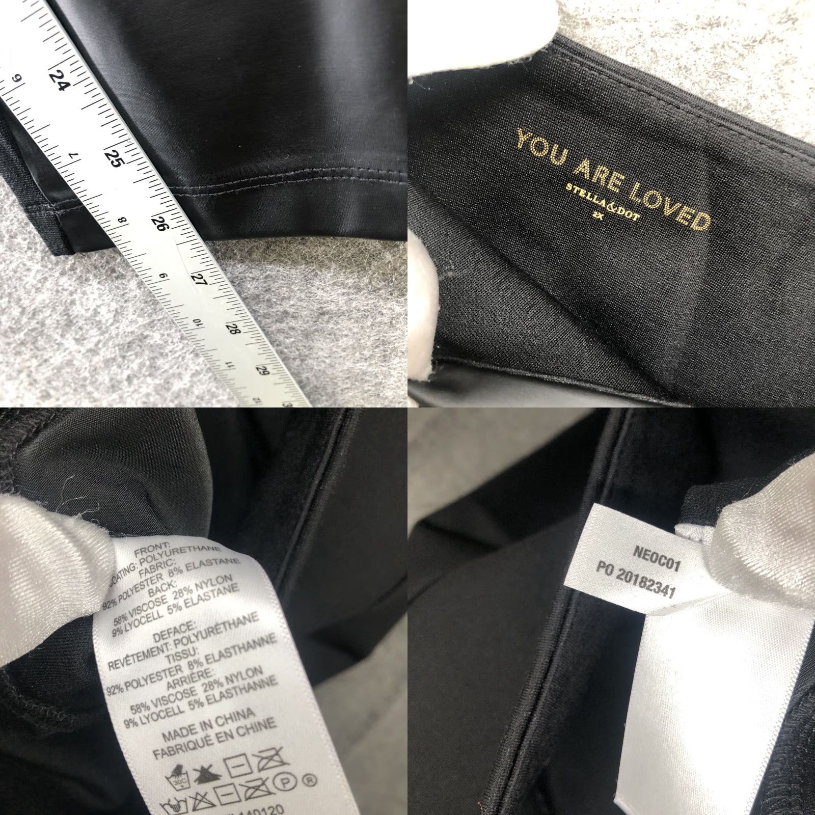 Vintage NWT Stella & Dot Rebel Faux Fur Front Leggings Womens 2X Black Size 40" / US 18 - 8 Thumbnail