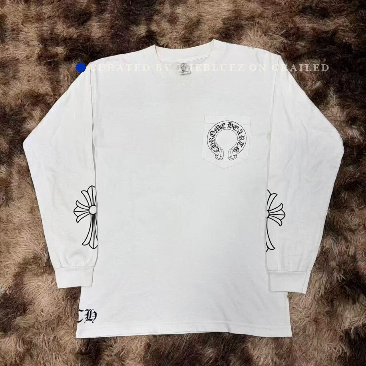 Chrome Hearts Miami Art Basel White Chrome Heart Longsleeve | Grailed