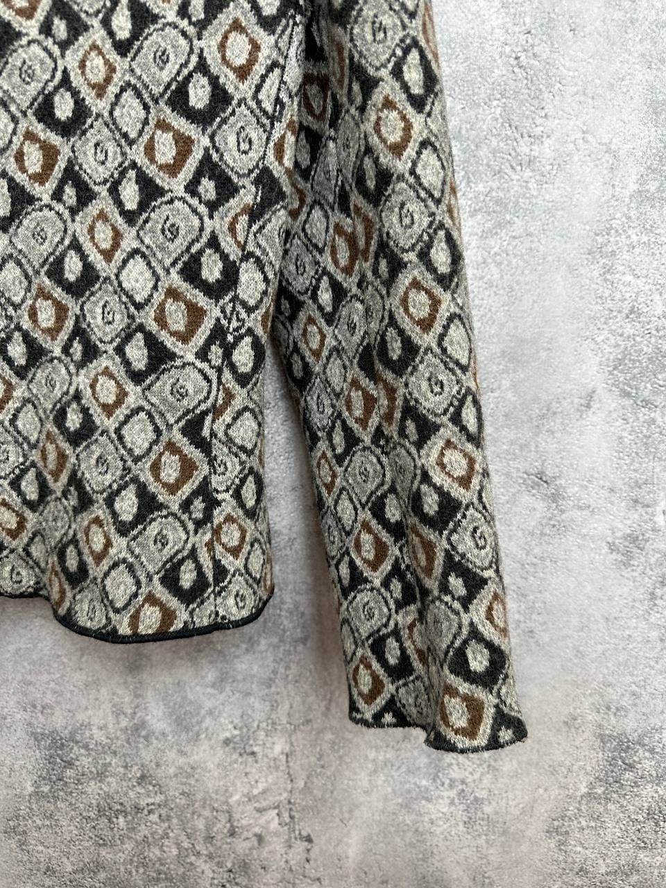 Alaia Alaia Archive Y2K Jacquard Wool Geometric Crop Jacket Italy Size S / US 4 / IT 40 - 9 Thumbnail