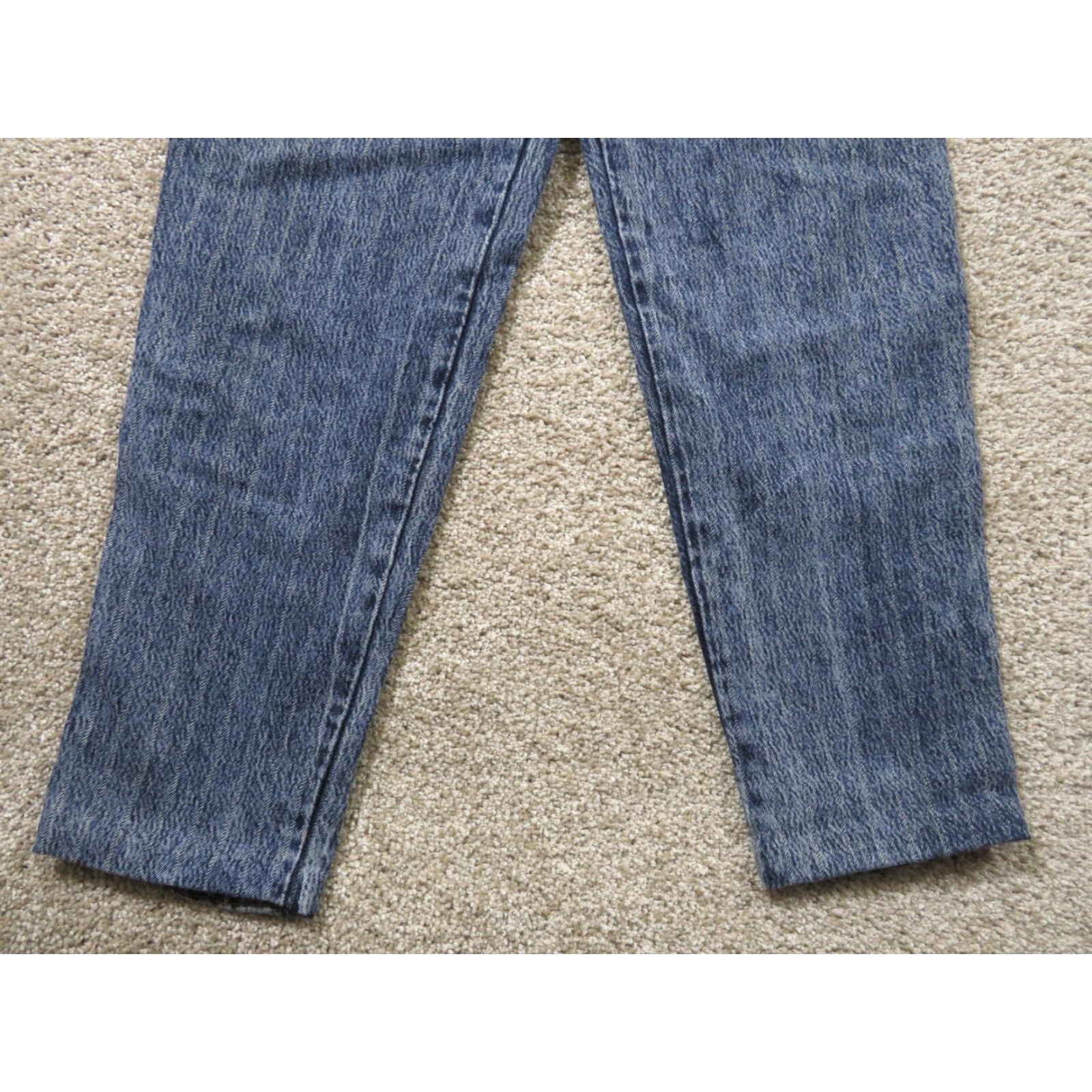 Vintage VINTAGE Siecle S.A. Pin Striped Jeans Denim Ladies 9 27x29 High Waist Disco Blue 1980s Womens Size 27" / US 4 / IT 40 - 2 Thumbnail