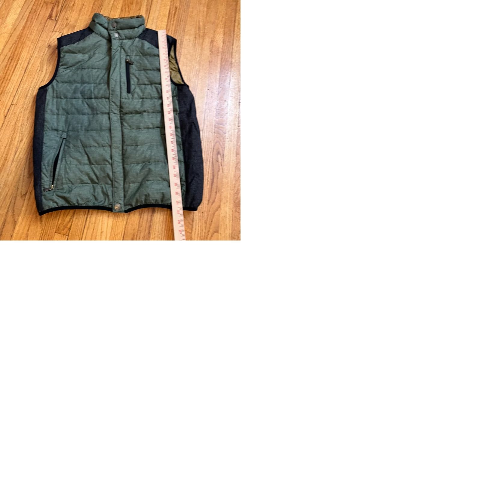 Prana PRANA Down Vest Mens Medium Green Feather Insulated Warm Zip Jacket Vest Quilted Mens Green M Polyester Zip Jacket Size US M / EU 48-50 / 2 - 9 Thumbnail