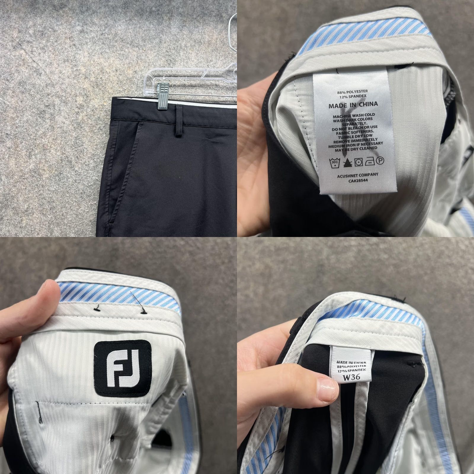Footjoy FootJoy Shorts Mens 36 Black Golf Chino Stretch Performance 11 Inseam Casual Size US 36 / EU 52 - 8 Thumbnail