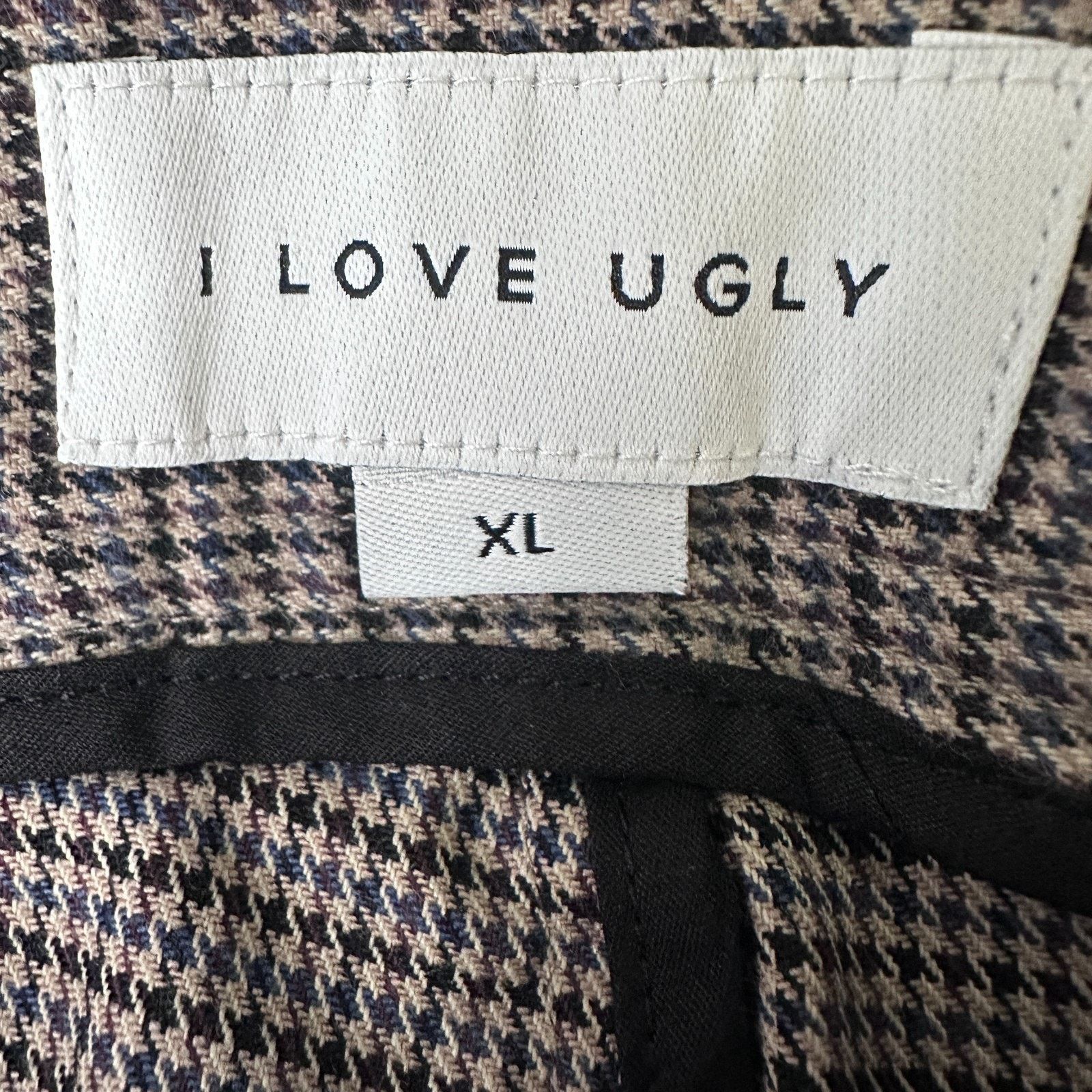 I Love Ugly I Love Ugly Kobe Pants Men’s XL Sand Houndstooth Cotton New Size US 36 / EU 52 - 7 Thumbnail