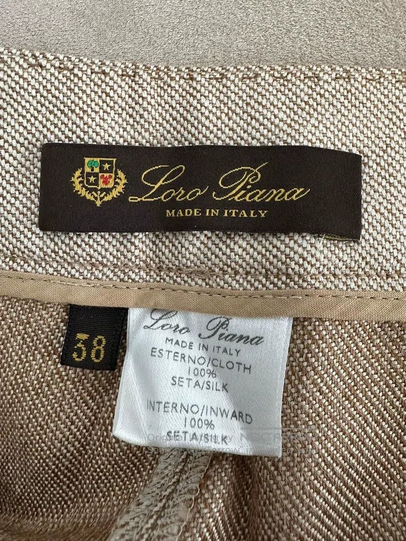 Loro Piana Loro Piana Silk Casual Suit Pants, Oatmeal Size 25" / US 0 / IT 36 - 9 Thumbnail