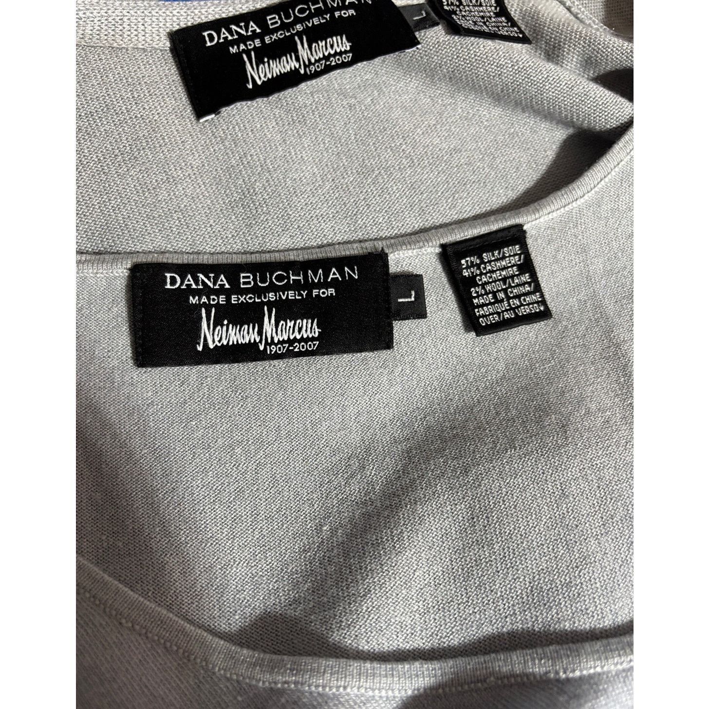 Neiman Marcus DANA BUCHMAN for Neiman's 2-combo Cashmere Cardigan Top | L Size L / US 10 / IT 46 - 6 Thumbnail