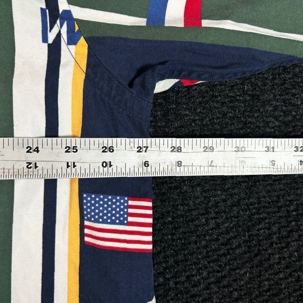 Nautica Nautica Shirt Button-Down Navy Blue Water Sailing Flag Short Sleeve XL Mens Collared Pocket-Graphic Preppy Casual"} Size US XL / EU 56 / 4 - 5 Thumbnail