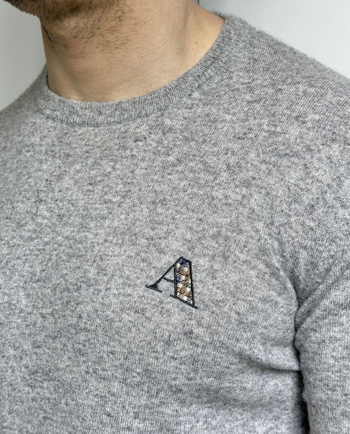 Aquascutum Aquascutum London Men's Grey Alpaca & Wool Sweater Size XL Size US XL / EU 56 / 4 - 3 Thumbnail