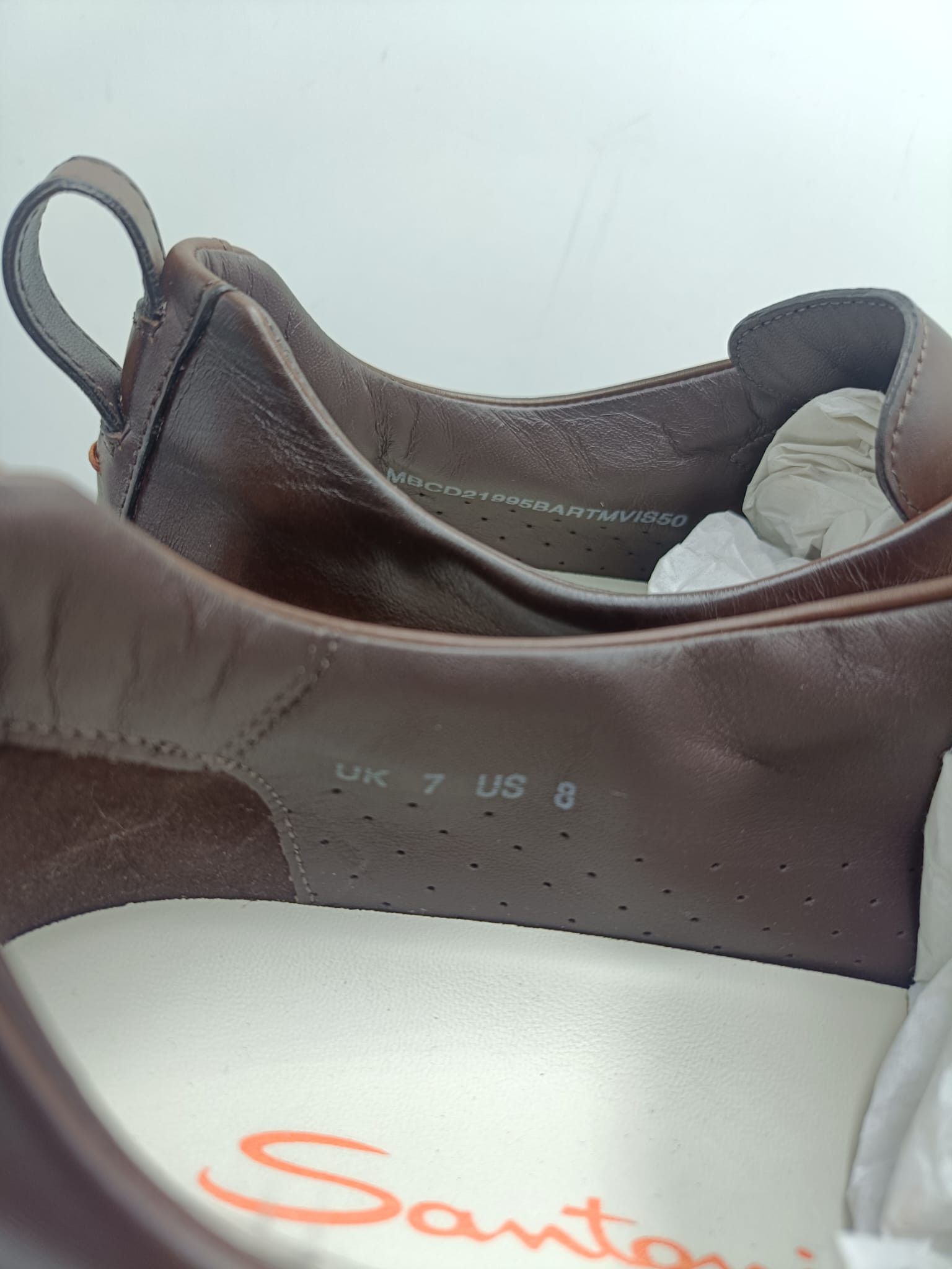 Santoni Santoni slip-on sneakers in dark brown soft leather Size US 8 / EU 41 - 2 Thumbnail