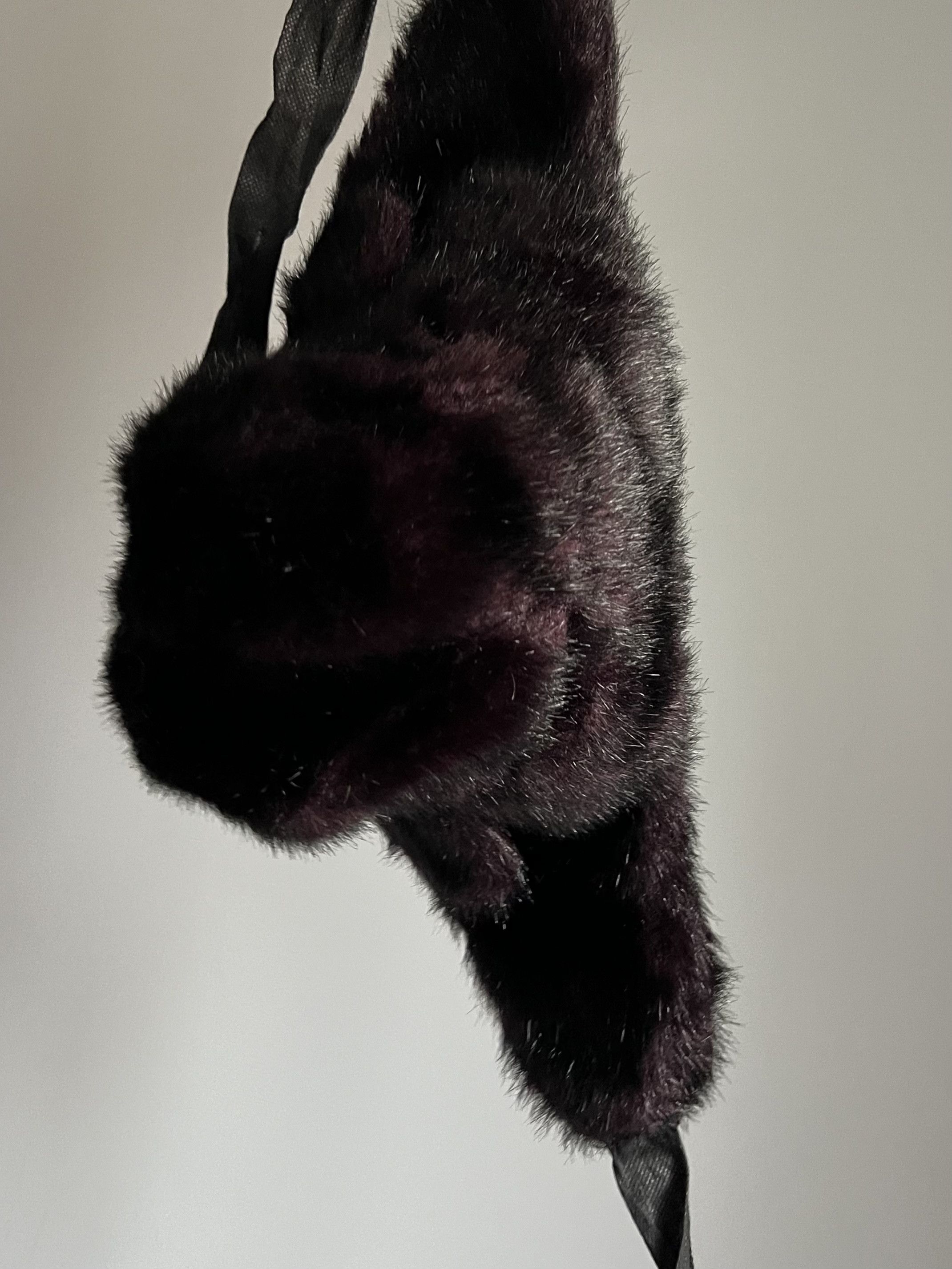 Other Vintage Crazy Y2k Mohair Fuzzy Hat Ushanka Punk Huge Size ONE SIZE - 4 Thumbnail